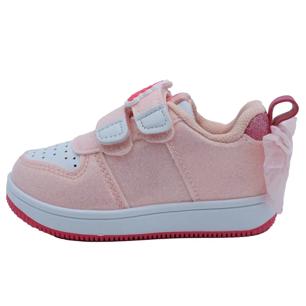 Детские кроссовки для девочек с блестками Barbie Pink Barbie with Bow — фото 3