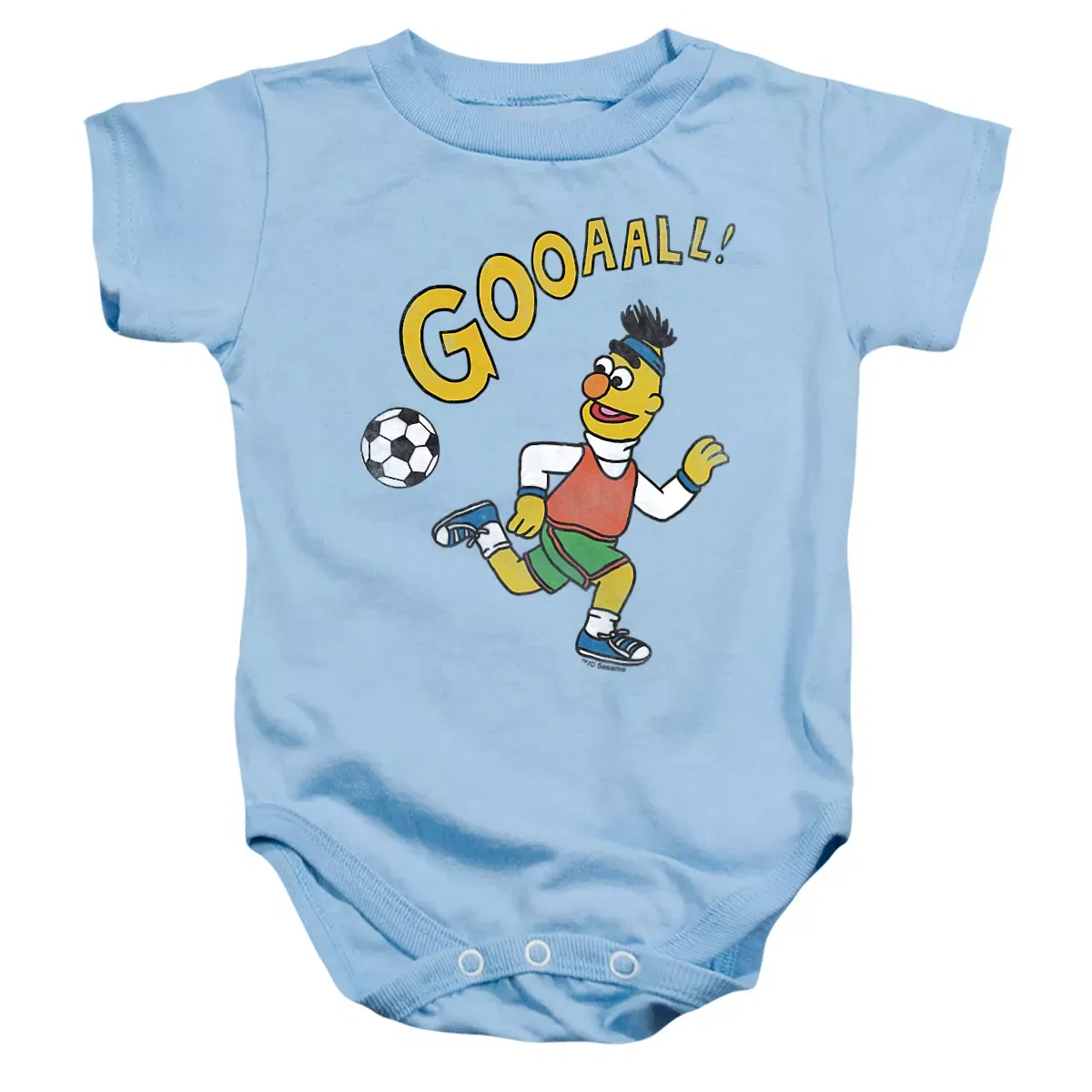 Детское боди с коротким рукавом Sesame Street, Light Blue