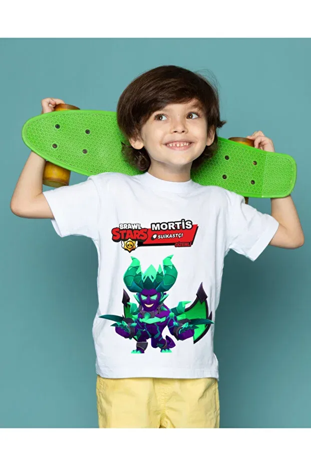 Детская футболка с принтом Brawl Stars Mortis Unisex Kids T-Shirt with Different Costume Options Home, Mortis1