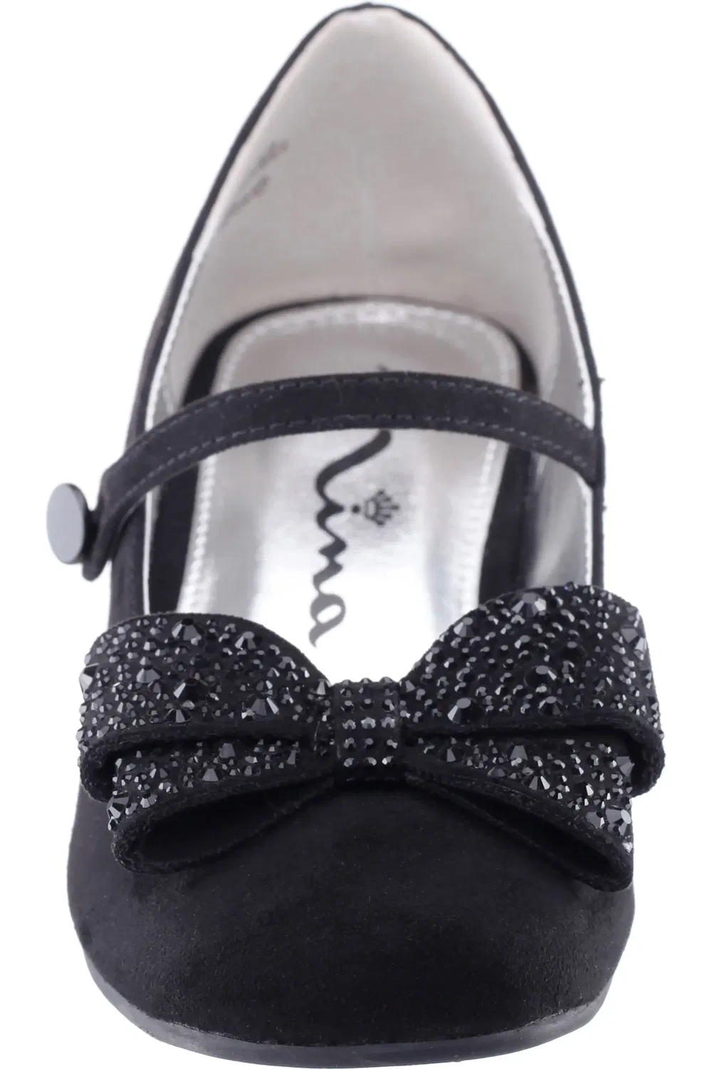 Детские туфли мэри-джейн с бантом Nole Nina, Black Microsuede — фото 4