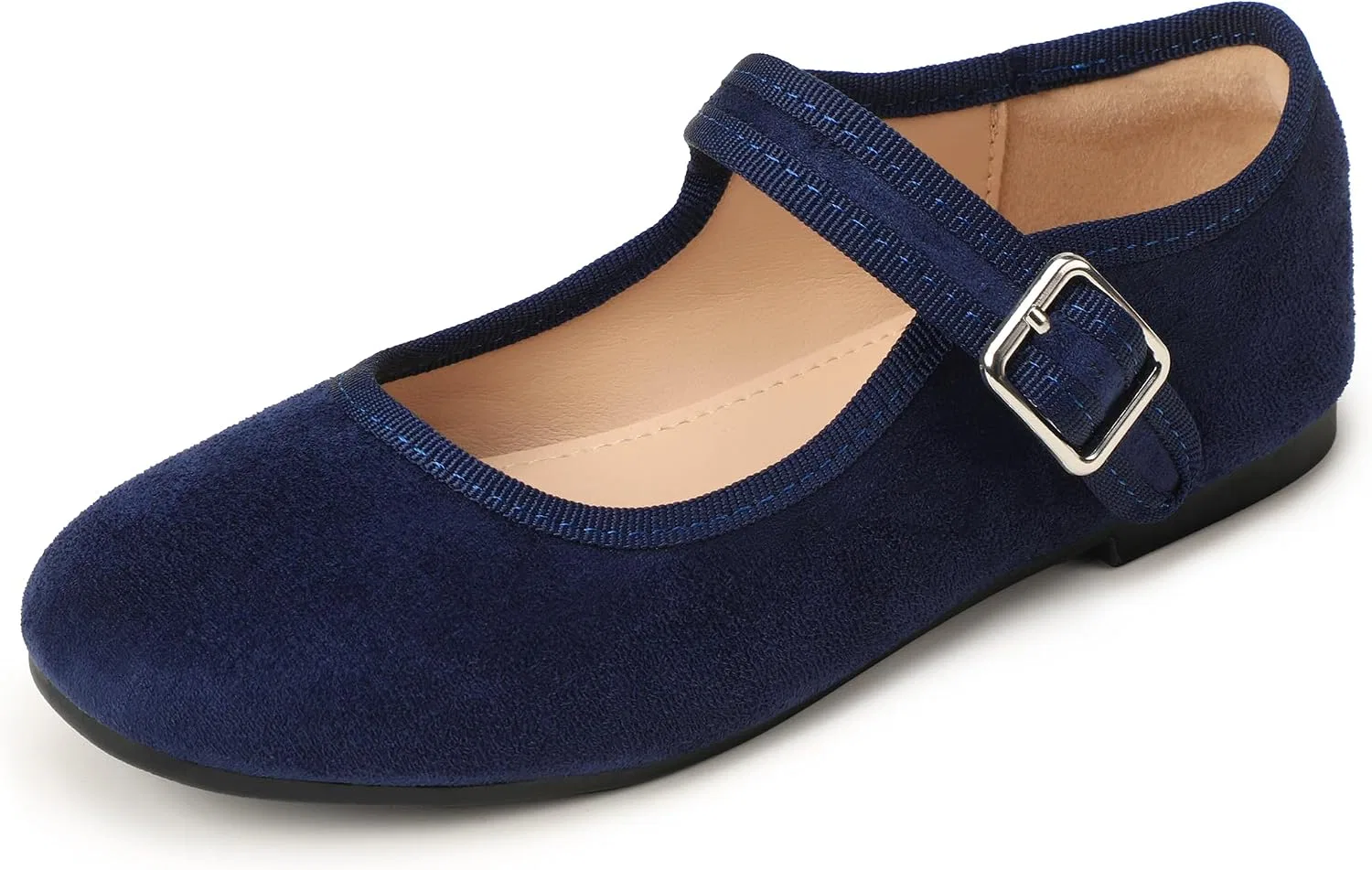 Детские балетки для девочек Mary Jane Hehainom, Navy Suede