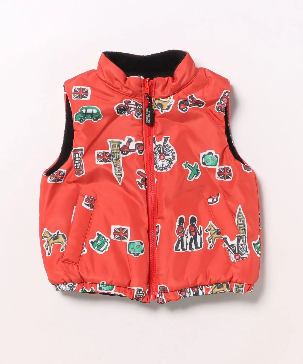 Детский жилет с принтом London Border Reversible Vest hakka baby, Red