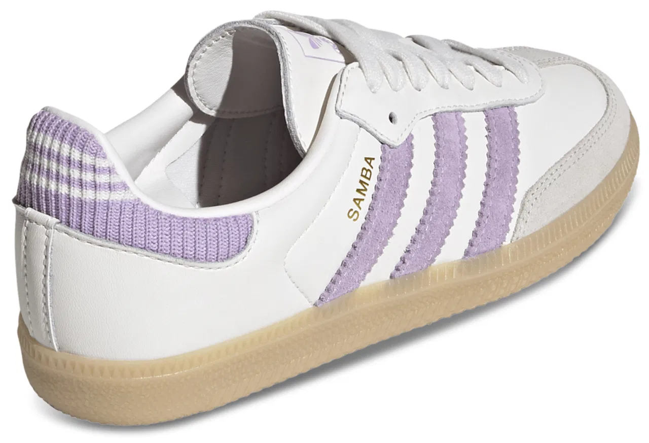 Кроссовки для девочек Samba OG Adidas, цвет Cloud White/Power Plum/Gum — фото 3