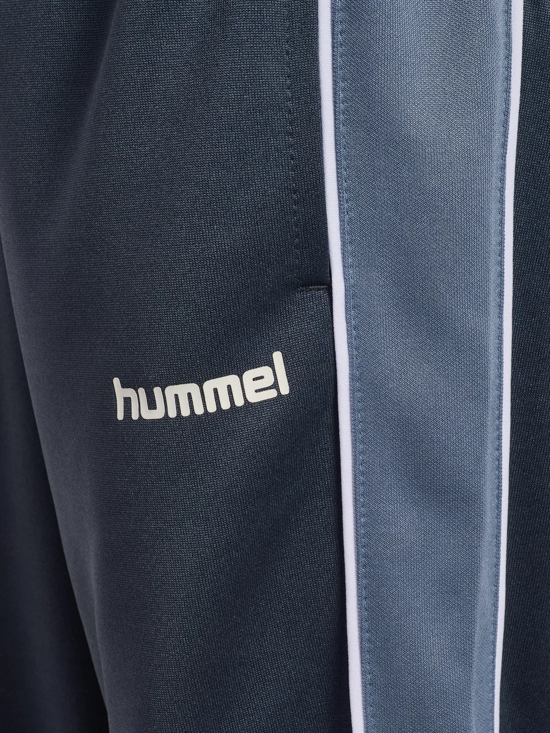 Детские спортивные брюки с регулируемой талией Hmljr Reg Poly Block Hummel, Dark Blue — фото 3