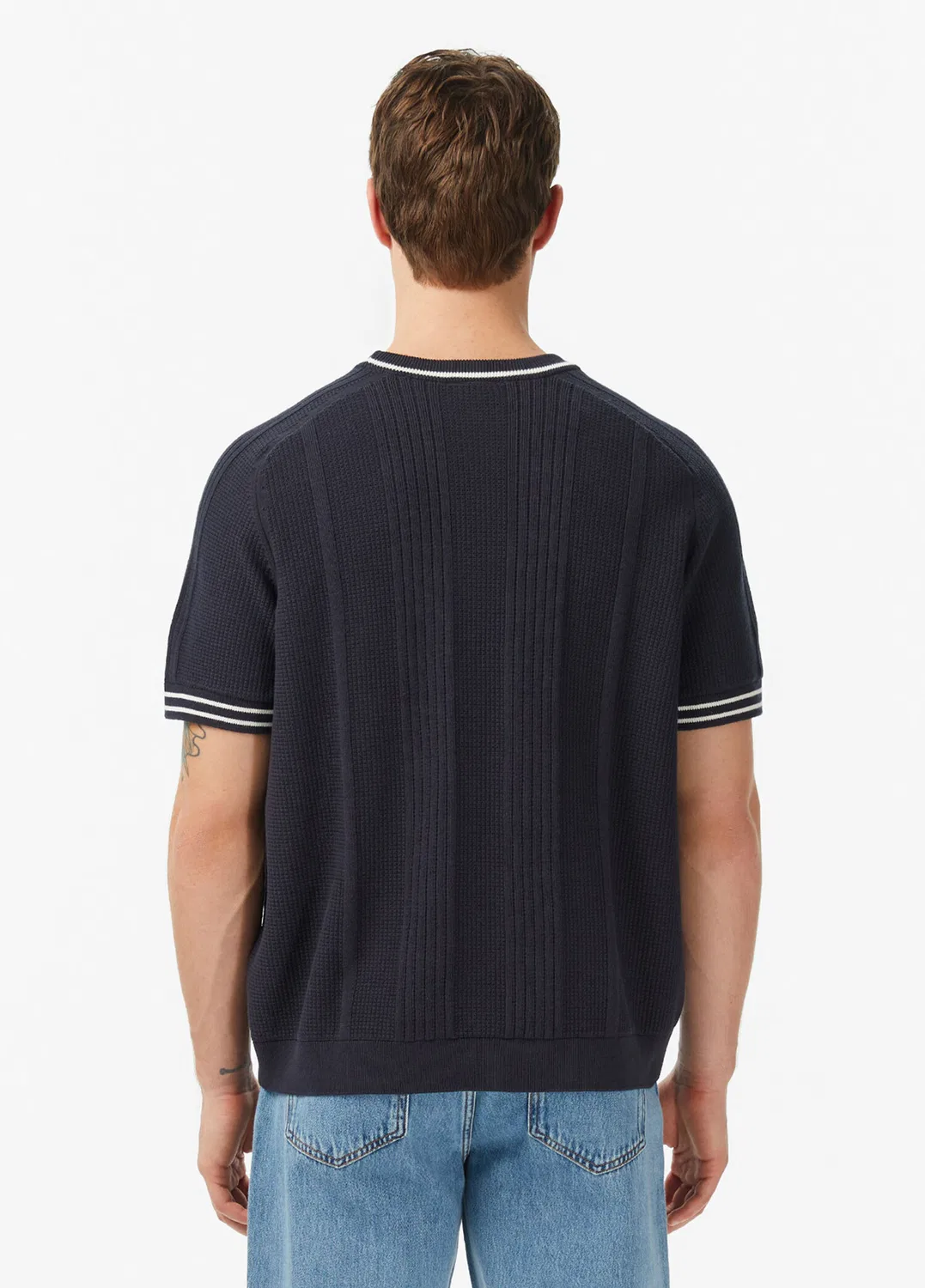 Трикотажный свитер Lacoste Classic Fit, серый — фото 3