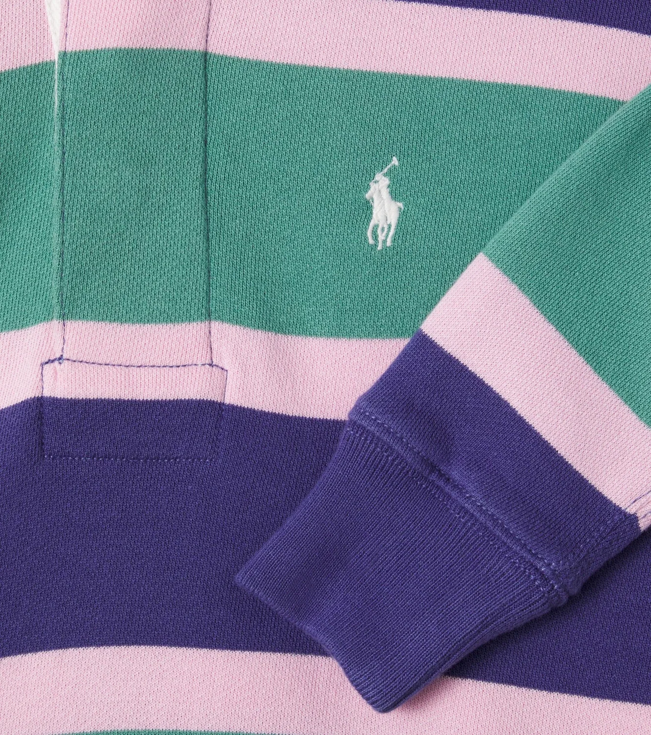 Рубашка-поло в полоску с длинным рукавом Polo Ralph Lauren Kids, мультиколор — фото 3