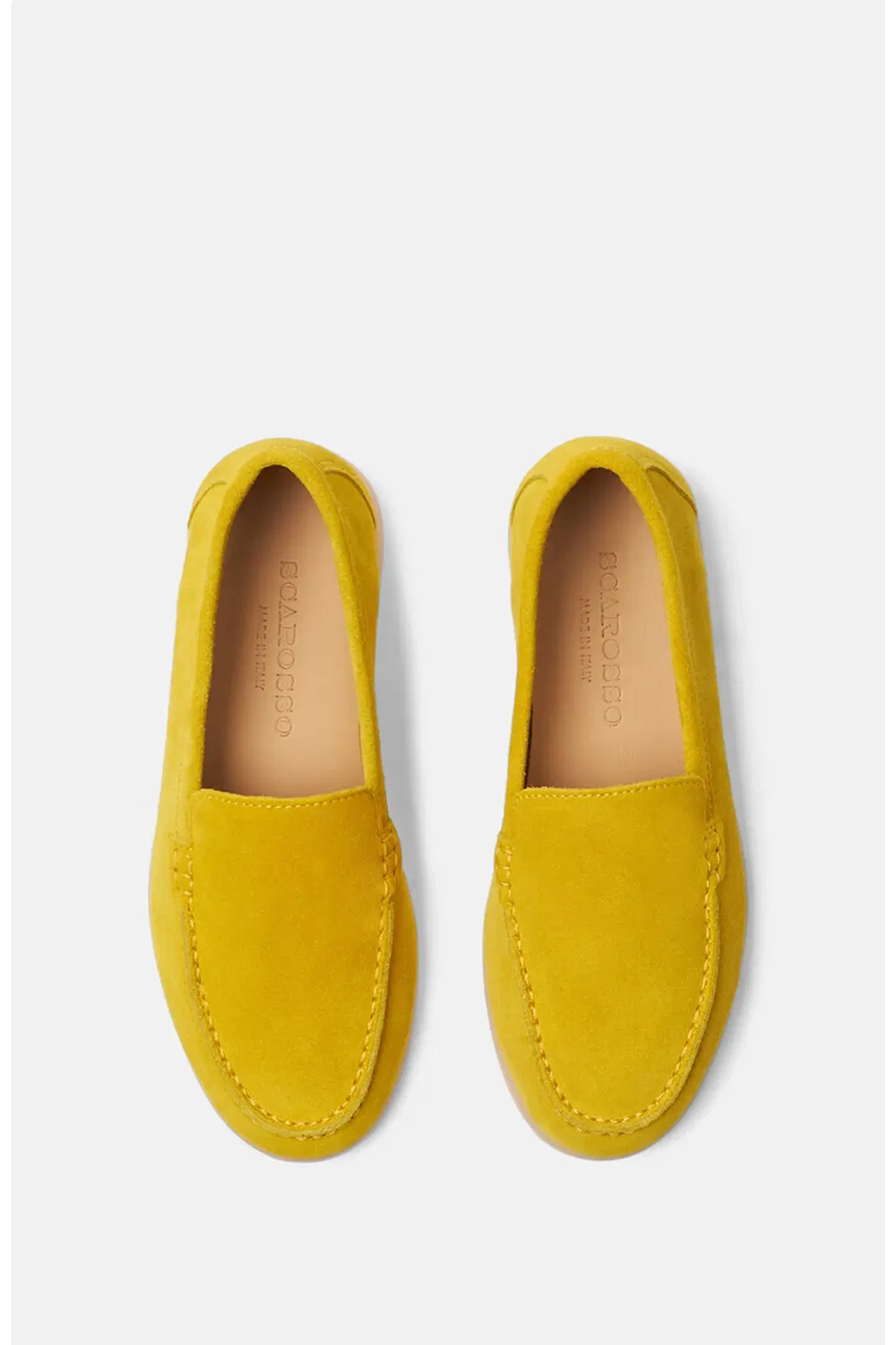 Детские туфли лоферы из замши Ludovica SCAROSSO, Yellow - Suede — фото 3