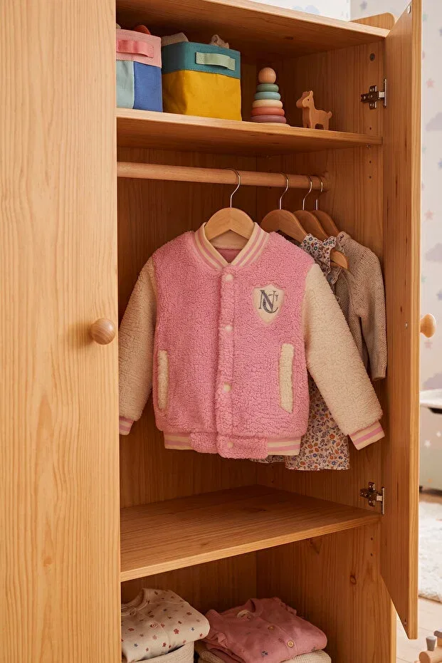 Детское пальто для девочек плюшевое Mahfel, Light Pink — фото 4