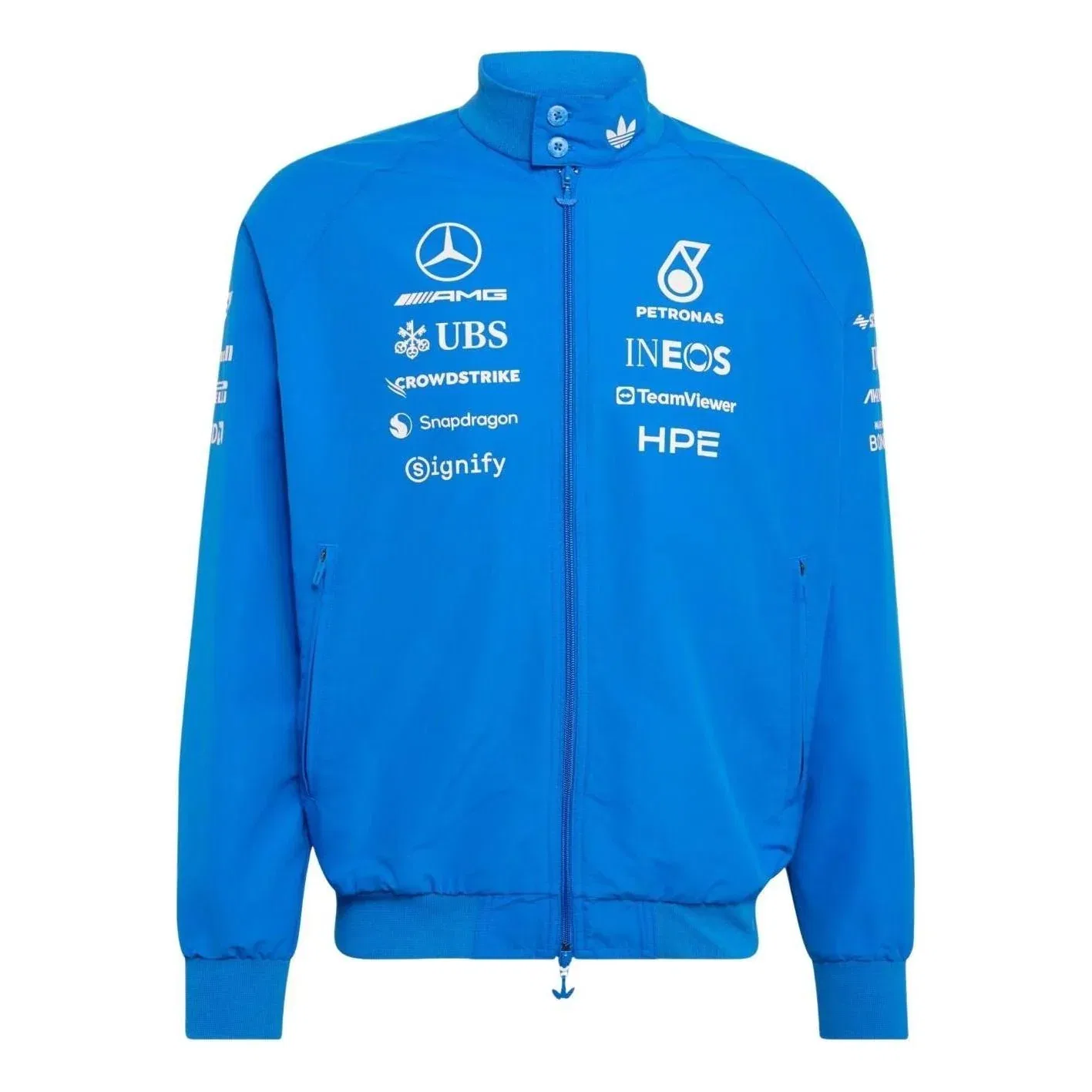 Мужская куртка-бомбер с принтом Blue Wonder Driver Harrington Adidas, синий