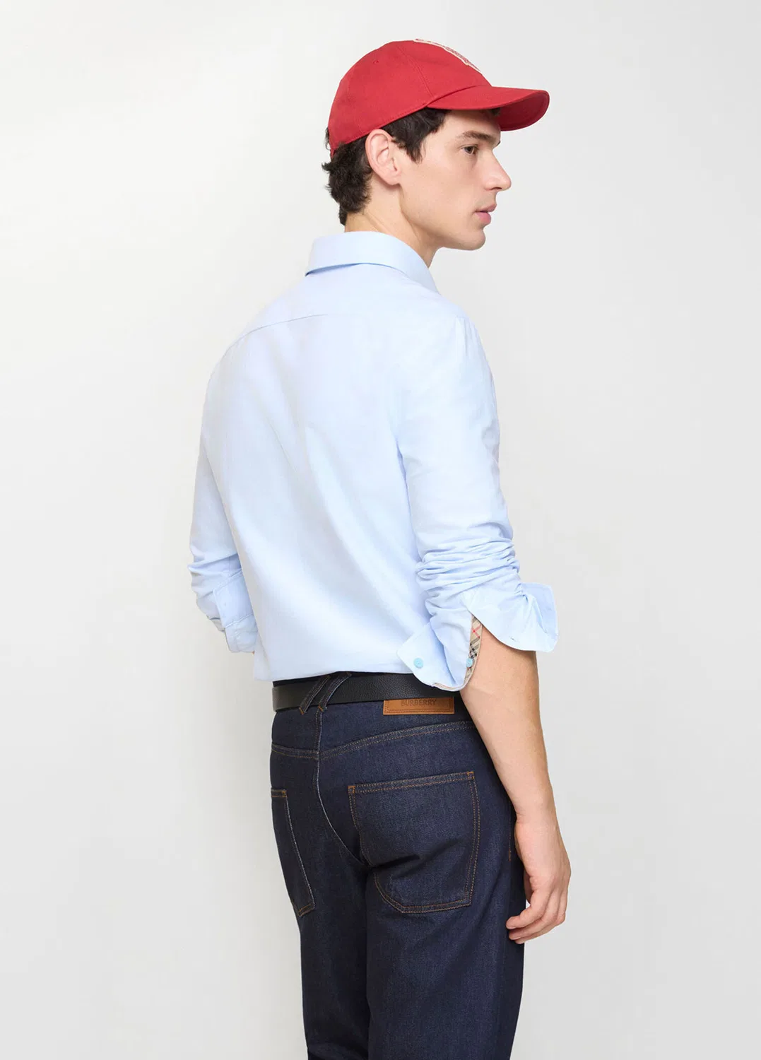 Рубашка Burberry Slim Fit, синий — фото 3