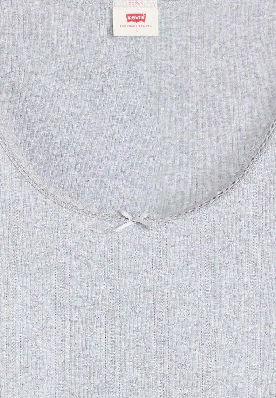Топ LEVI'S 'DRY GOODS POINTELLE' светло-серого цвета — фото 2