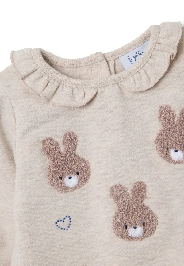 Комплект из джемпера и брюк с вышивкой Ovs Beige, синий/бежевый — фото 3