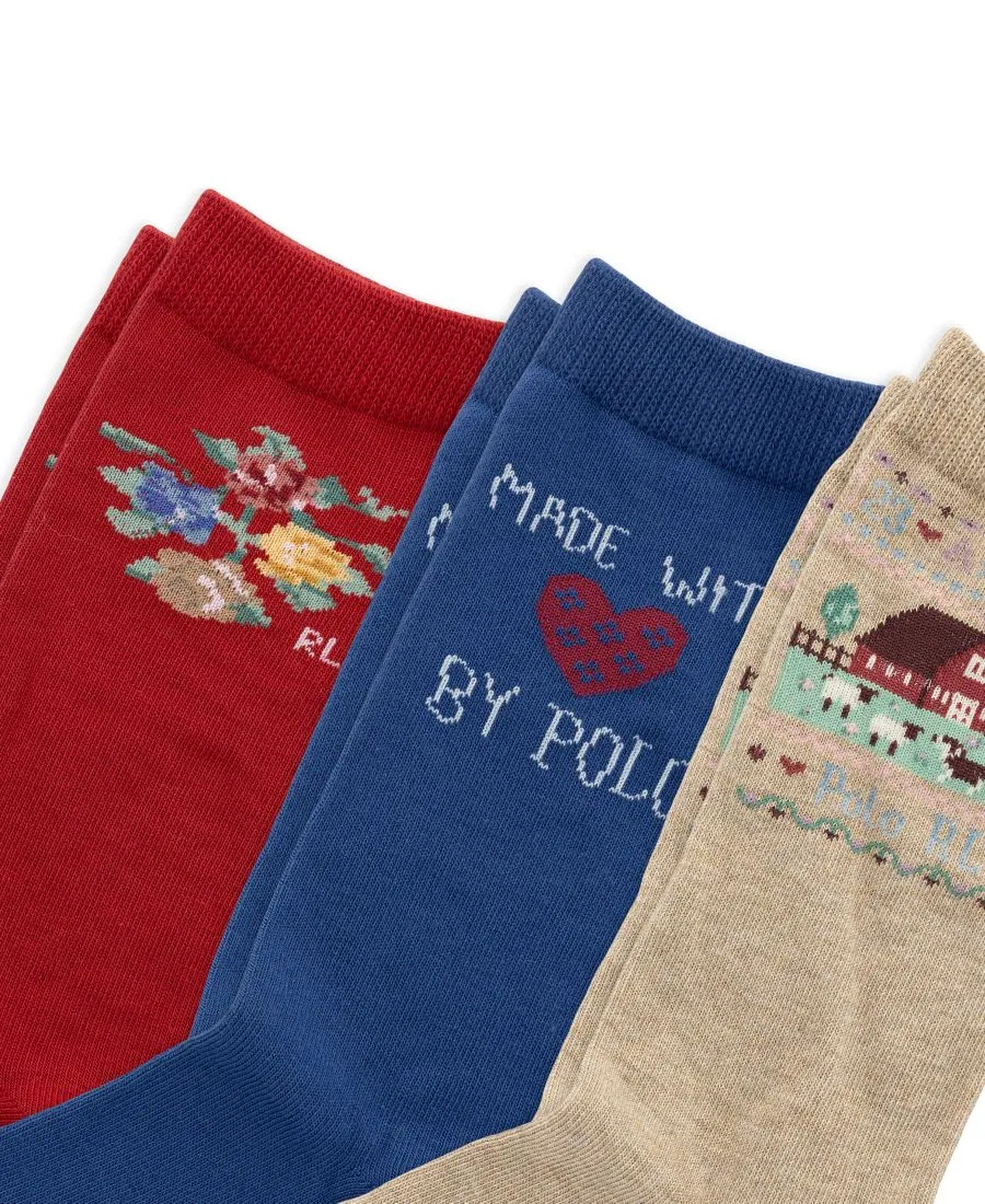 Набор носков с рисунком Polo Ralph Lauren, Medium Beige — фото 2