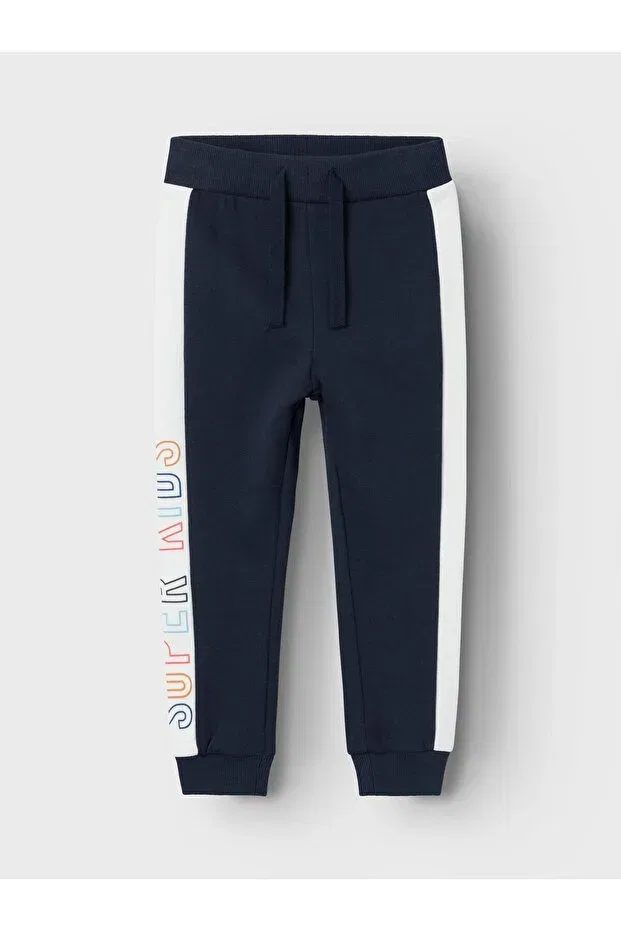 Детские спортивные штаны для мальчиков однотонные Nmmlarke Name It, Navy Blue — фото 4