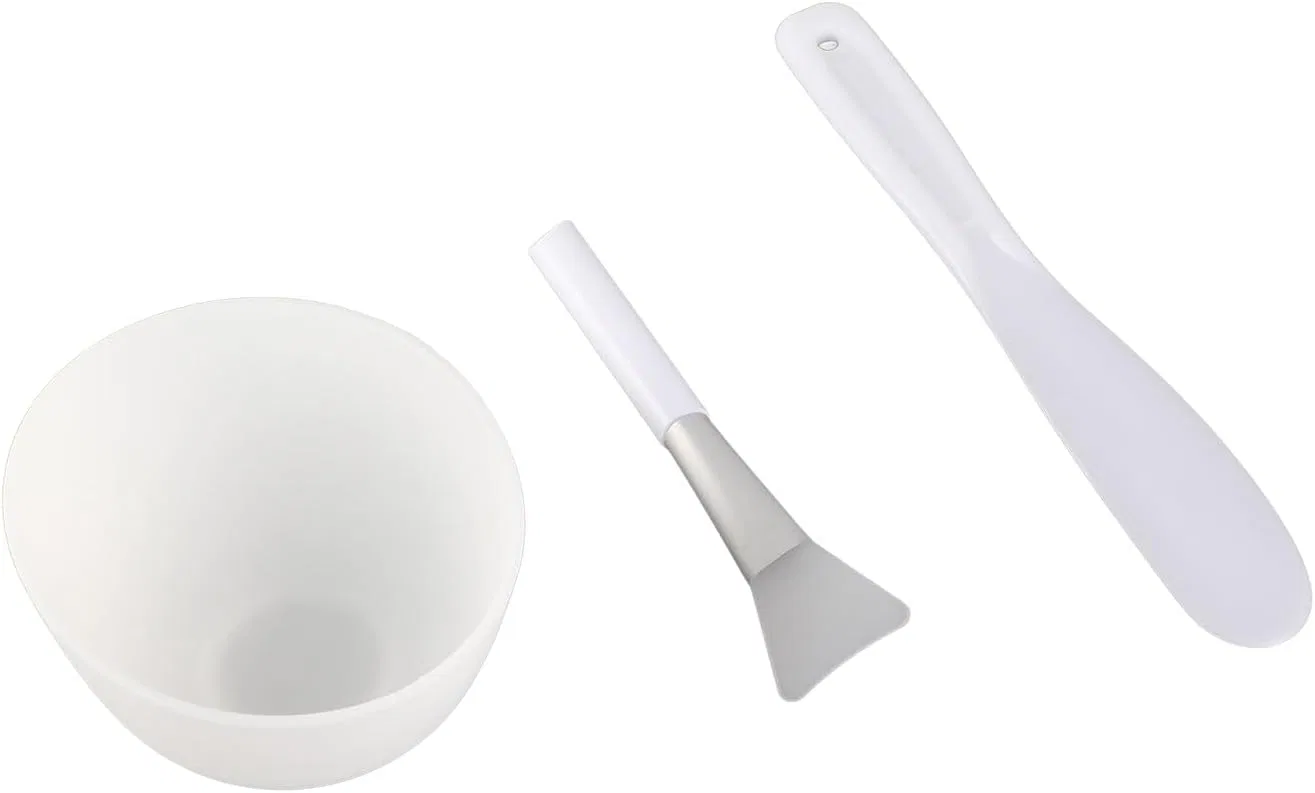 Набор для масок для лица, 3 предмета, Silicone Mask Bowl, Mask Brush, Spatula Set, Generic — фото 3