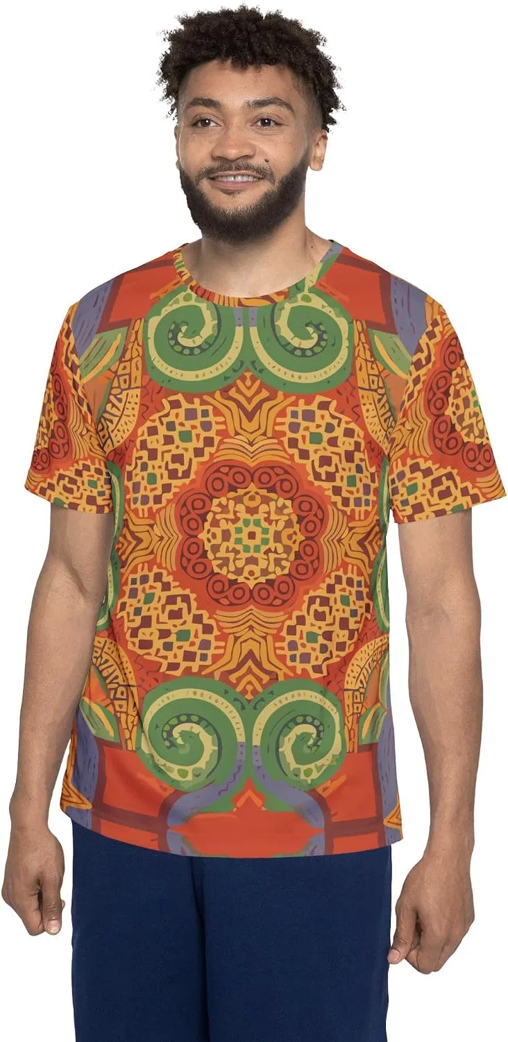 Мужская футболка с африканским принтом BayaAfrica, Multicolor — фото 4