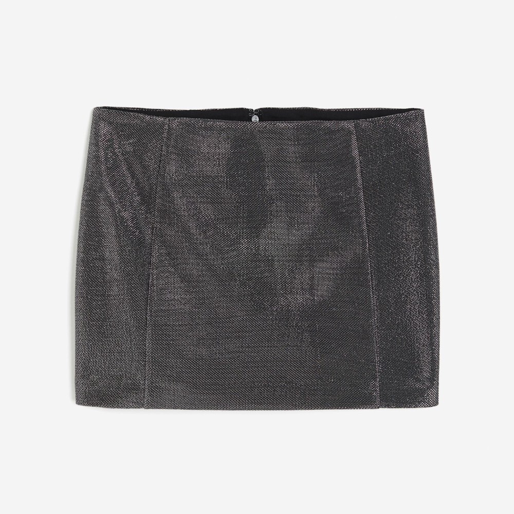 

Юбка H&M Shiny Mini, черный/серебристый