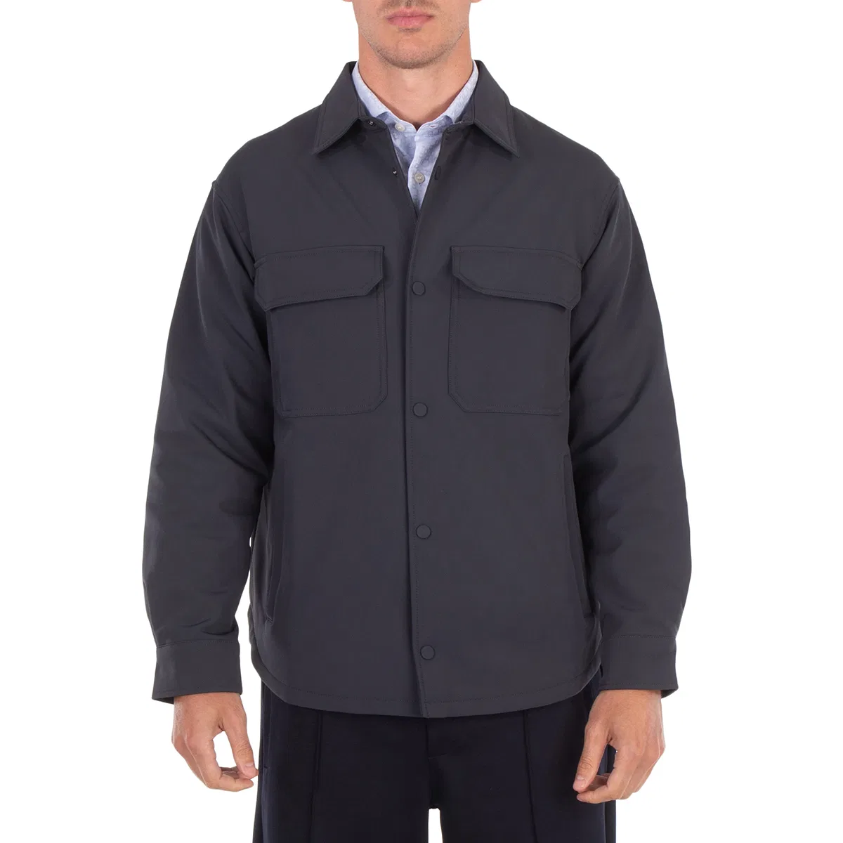 Куртка-рубашка Comfort-Fit Nylon Emporio Armani, Avio