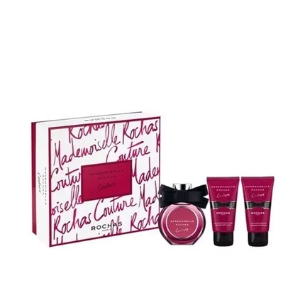 Набор парфюмерный Rochas Mademoiselle Rochas Couture, 50ml Eau de Parfum Spray, 50ml Shower Gel, 50ml Body Lotion