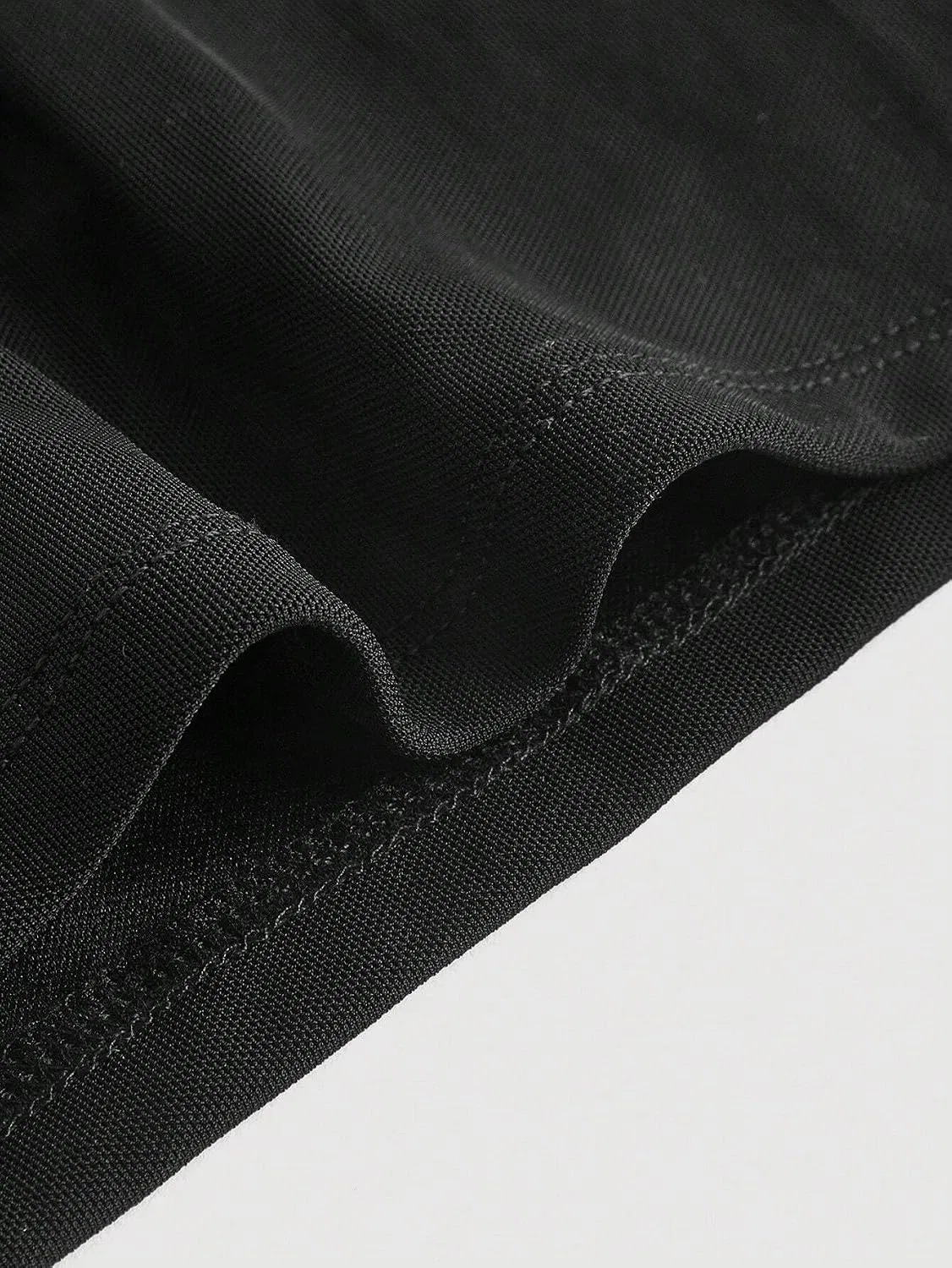 Женское облегающее платье с открытыми плечами и драпировкой, Black — фото 4