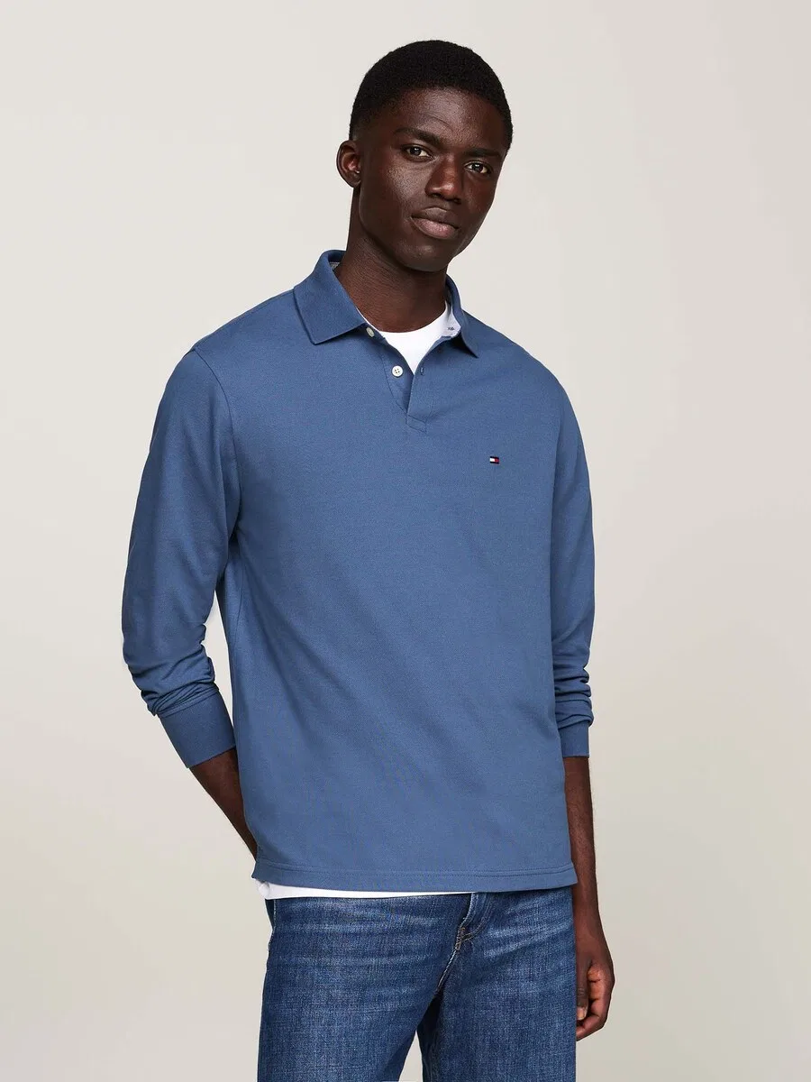 Рубашка TOMMY HILFIGER '1985 REGULAR LS POLO', цвет морской синий — фото 2