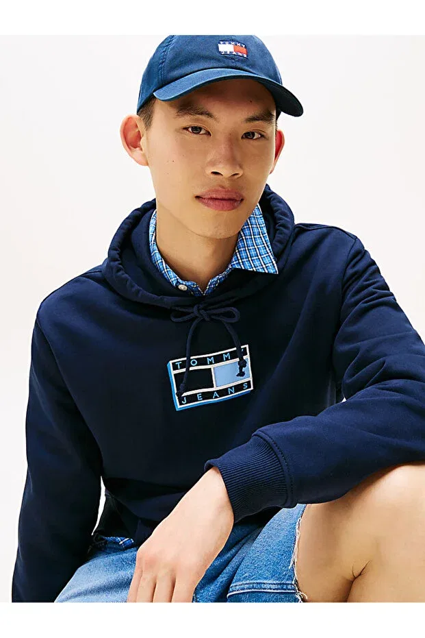 Мужские свитшот с капюшоном Tommy Hilfiger, Blue — фото 2