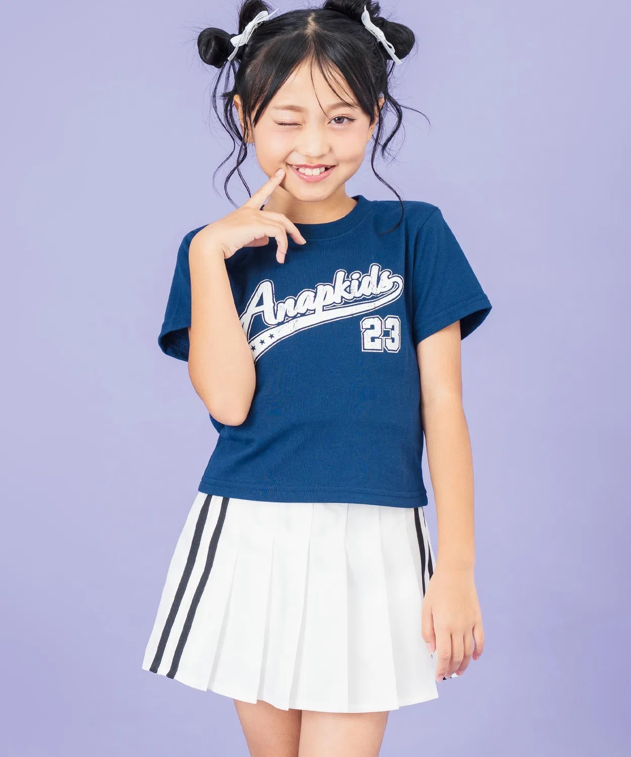 Детская юбка-плиссе с боковыми лампасами, модель Side Line Twill ANAP kids, Beige — фото 4