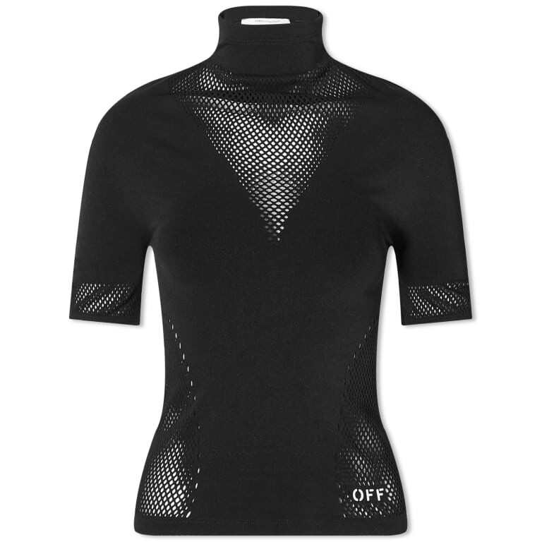 Топ Off-White Seamless Mesh, черный