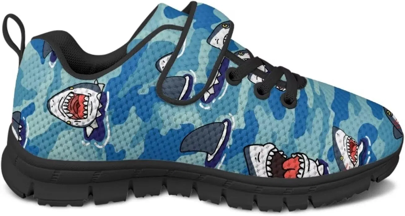 Детские кроссовки для мальчиков с одним ремешком Pointodoor, Shark Camo