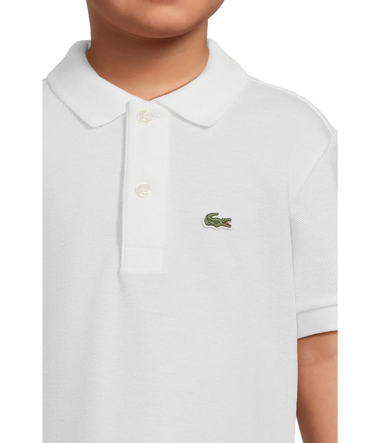 Поло Petit Pique (для малышей/детей постарше) Lacoste Kids, Blanc — фото 3