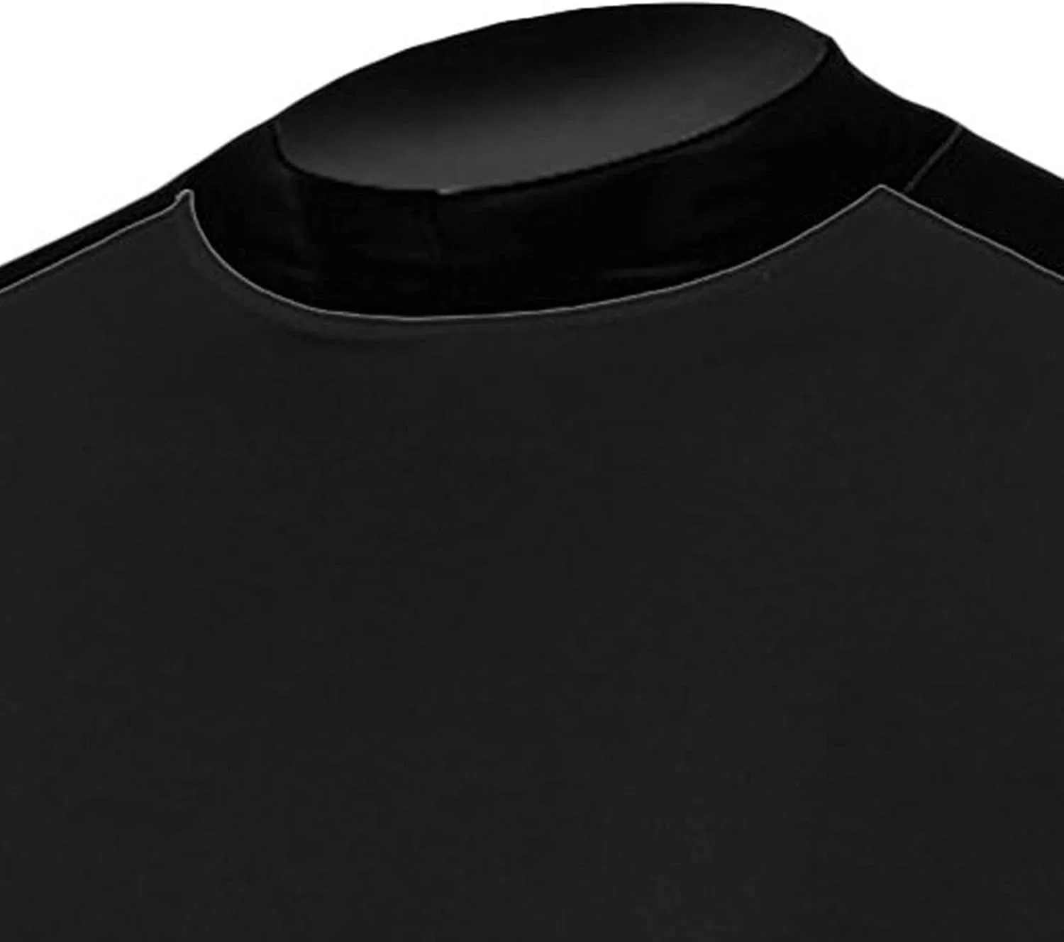 Мужская хлопковая футболка с цветовым блоком, Black — фото 2