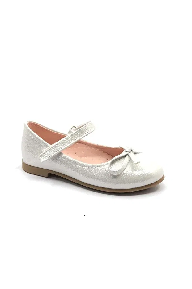 Детские балетки для девочек из искусственной кожи Silver colored mustache velcro girls' ballerinas - iremsu pisi Generic Brands, Silver — фото 2