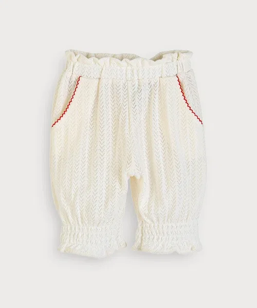 Детские брюки с принтом тюльпана 7/8, модель Tulip Motif, moimoln, Ivory