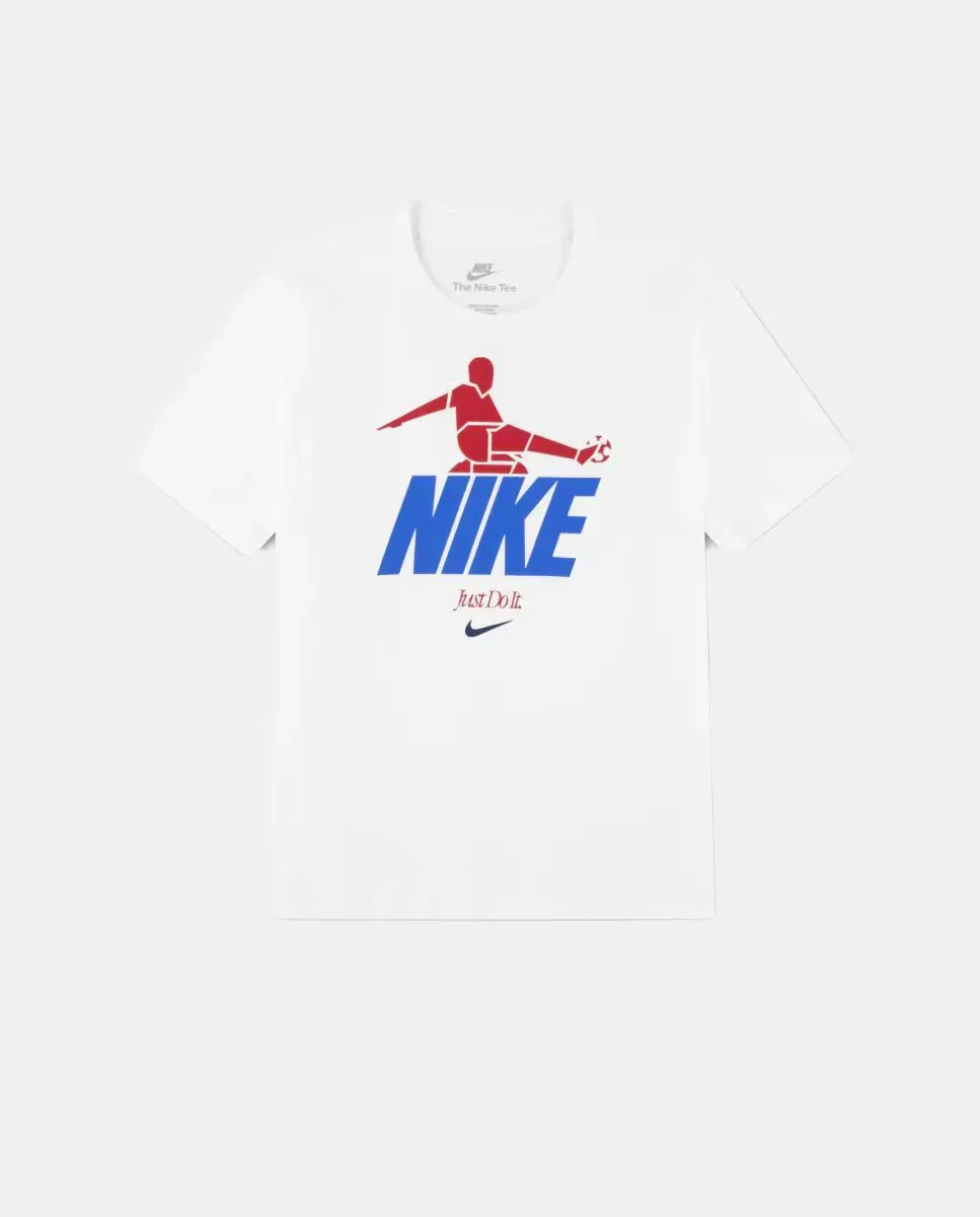 Детская футболка для мальчиков с принтом Bicycle Kick Nike, Blanco