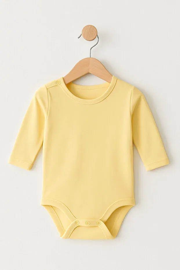 Детское боди с длинным рукавом Basics Orevia, Sarı
