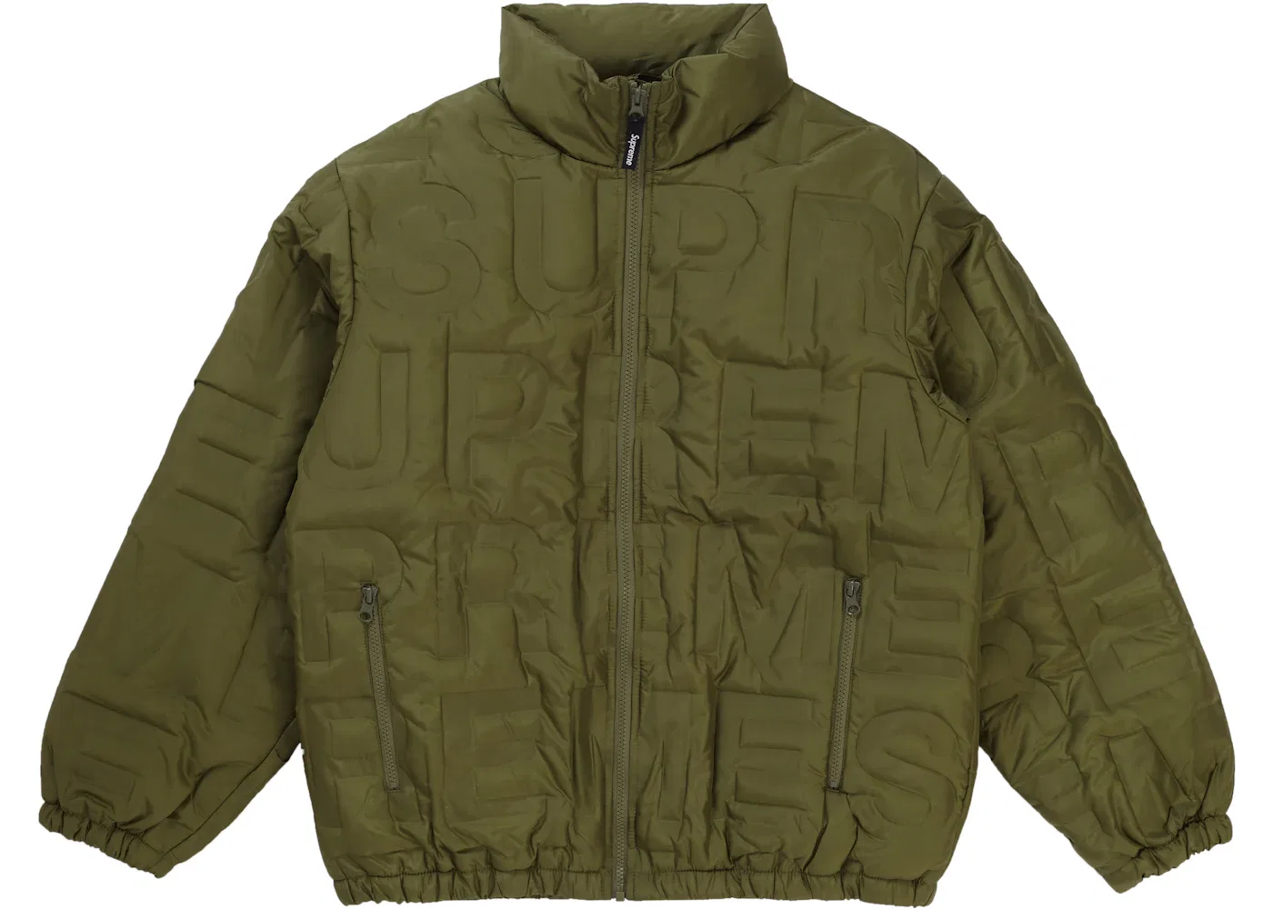 Мужская куртка с принтом Supreme Bonded Logo Down Jacket Supreme, Olive