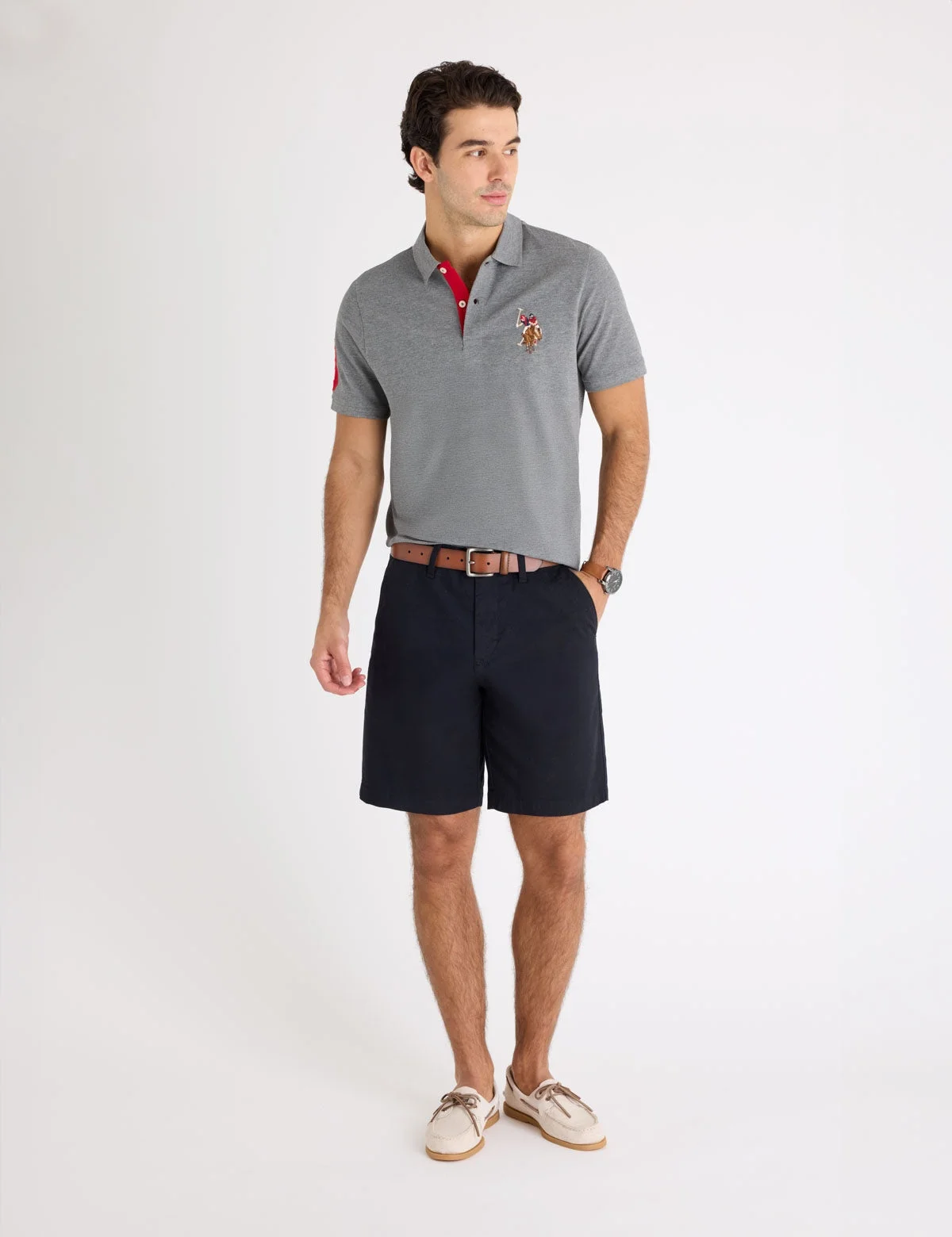 Мужские шорты U.S. Polo Assn. 9" Mason Stretch Twill, черный — фото 3