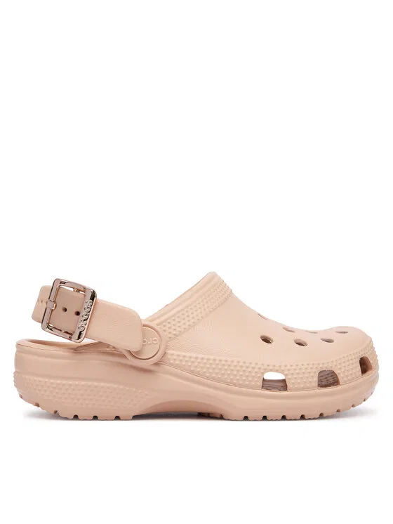 Шлепанцы Classic Metallic Buckle Clog K Crocs, бежевый