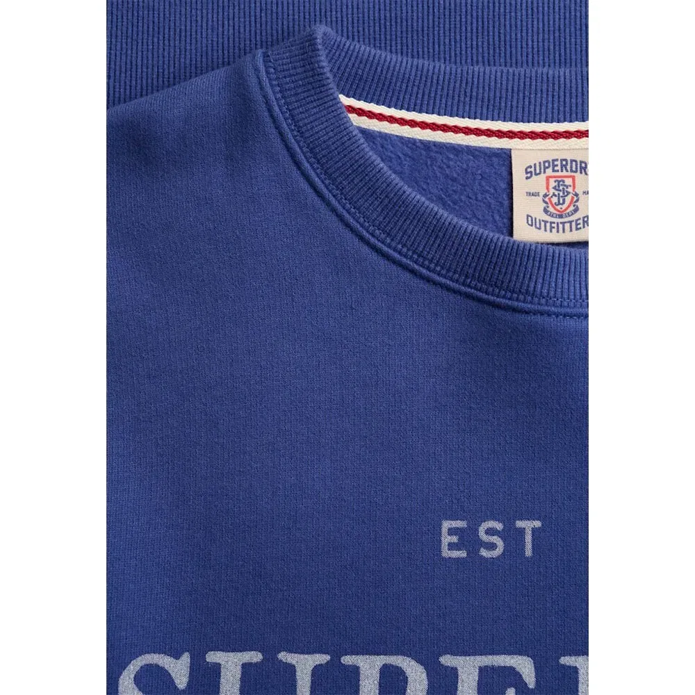 Свитшот Relaxed Fit Superdry, синий — фото 4