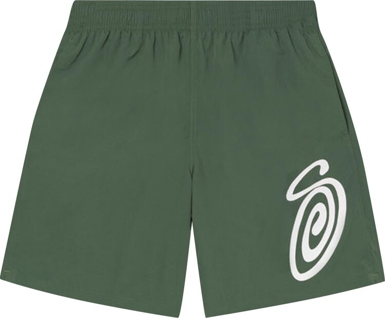 

Шорты Stussy Curly S Water Short 'Pine', зеленый