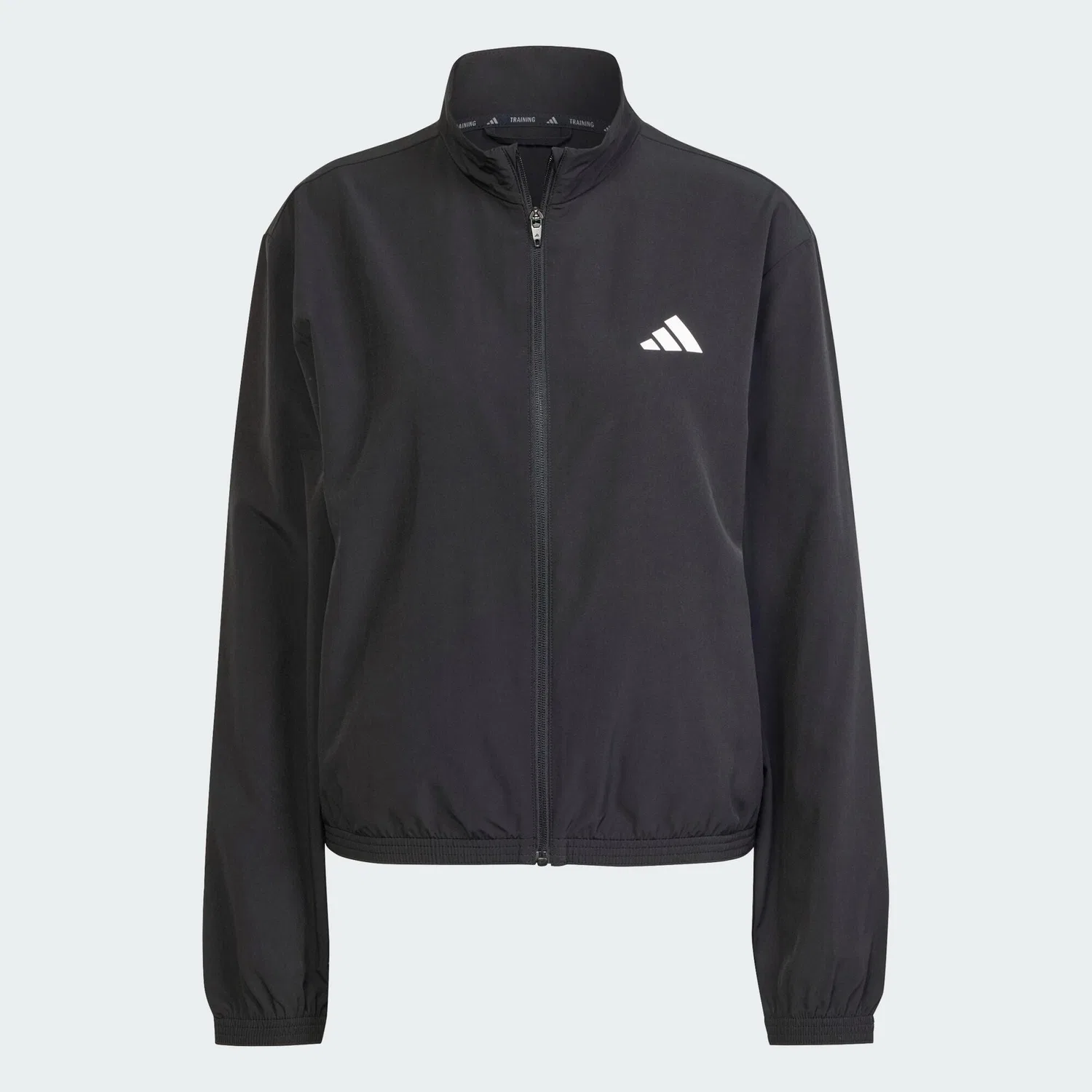 Мужская ветровка с длинным рукавом Train Essentials 3-Streifen Woven Warm-Up Jacke Adidas, Schwarz — фото 2