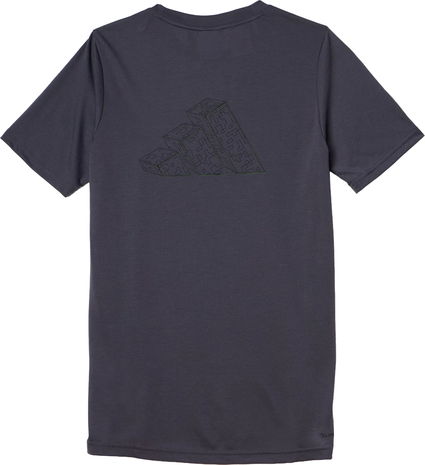 Детская футболка с принтом Minecraft Adidas, серый — фото 2