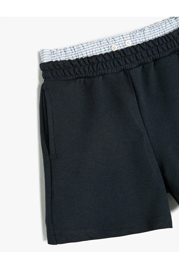 Детские шорты для девочек хлопковые Koton, Navy Blue — фото 3