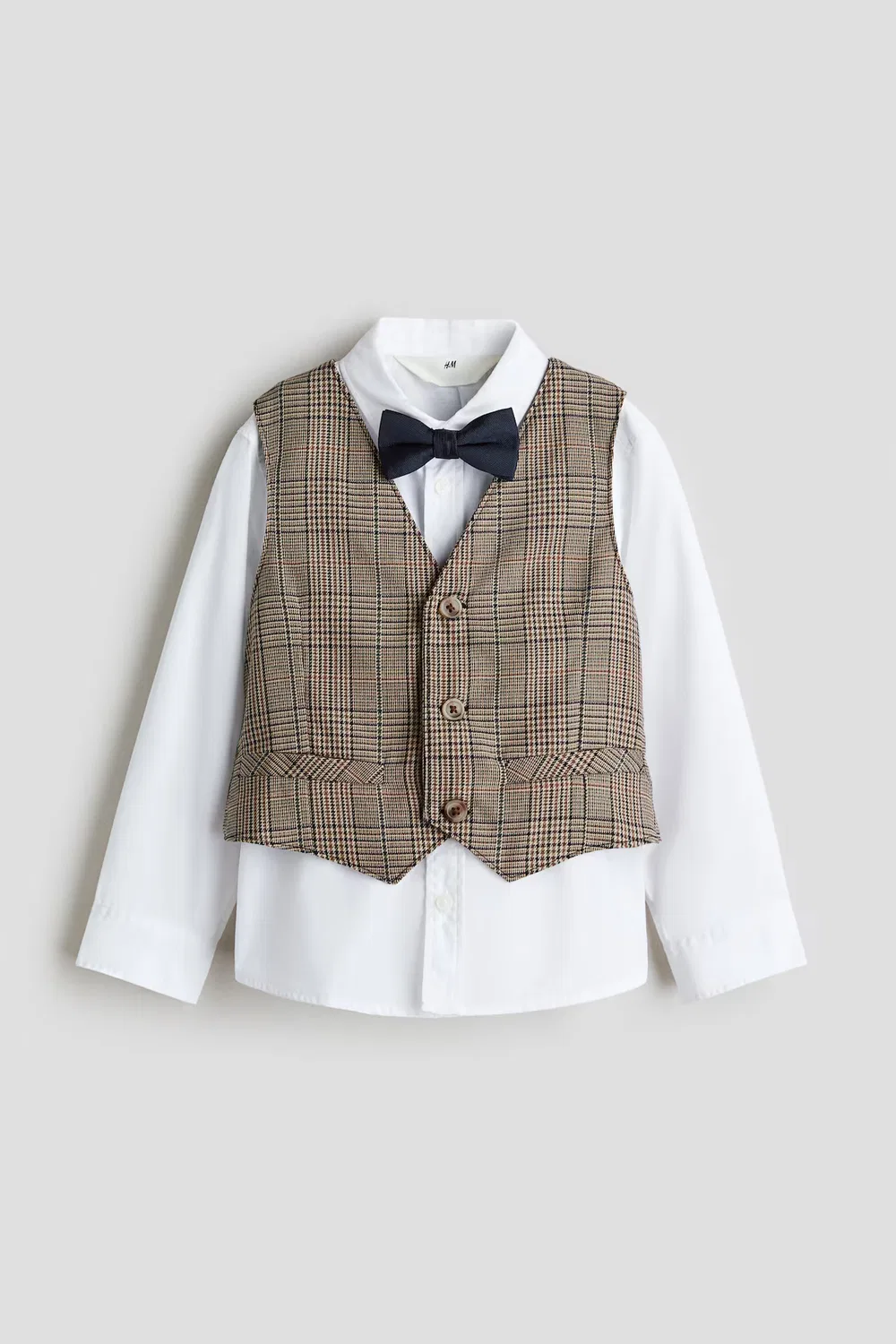 Комплект для выхода в свет из 3 предметов H&M, Beige/Kariert