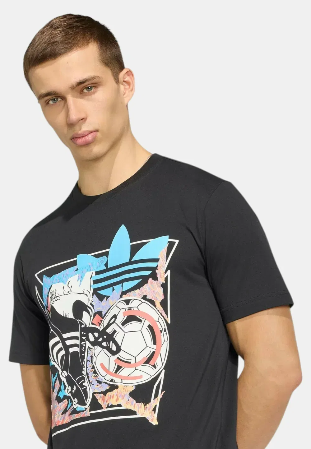 Футболка с принтом Anime ftbl Adidas Originals, Black — фото 3