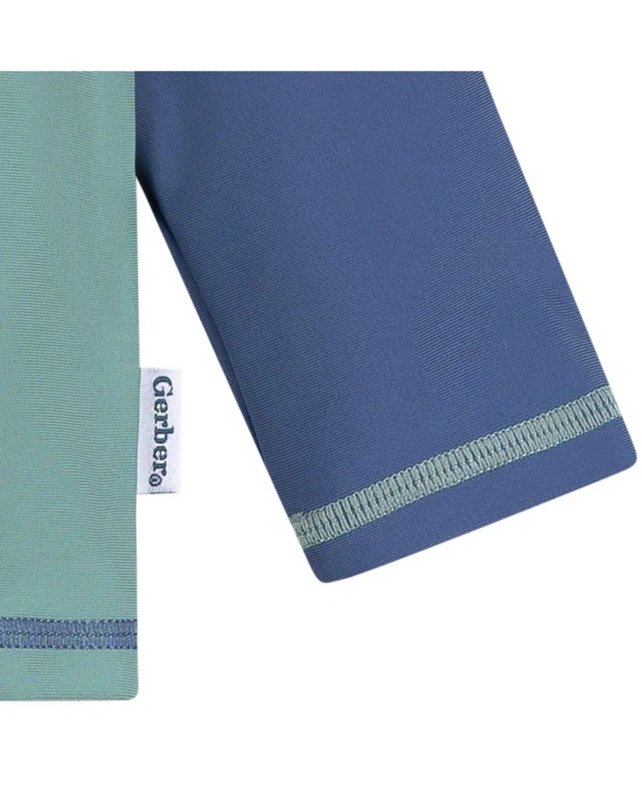 Рашгард с длинным рукавом UPF 50+ Gerber, Green/Blue — фото 4