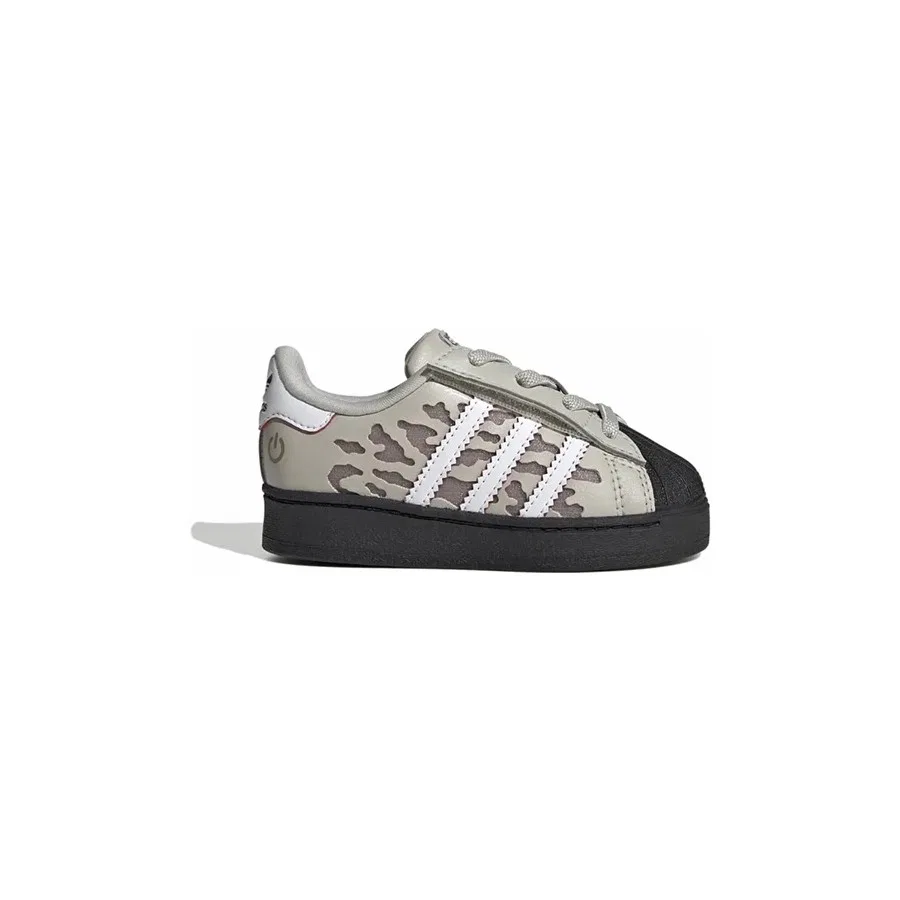 Детские спортивные туфли Superstar LED Lights CF El I KJ2228 adidas, Бежевый — фото 2