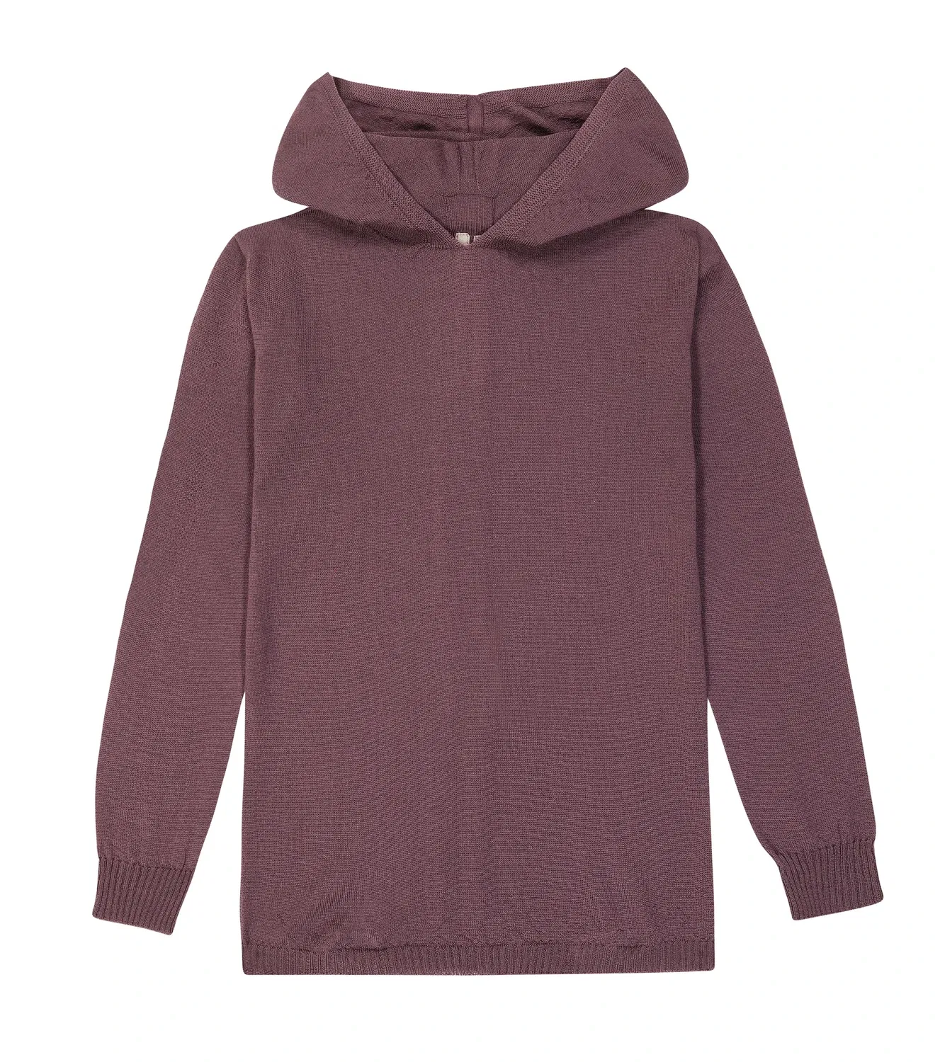Худи из шерсти с капюшоном Rick Owens Kids, бордовый