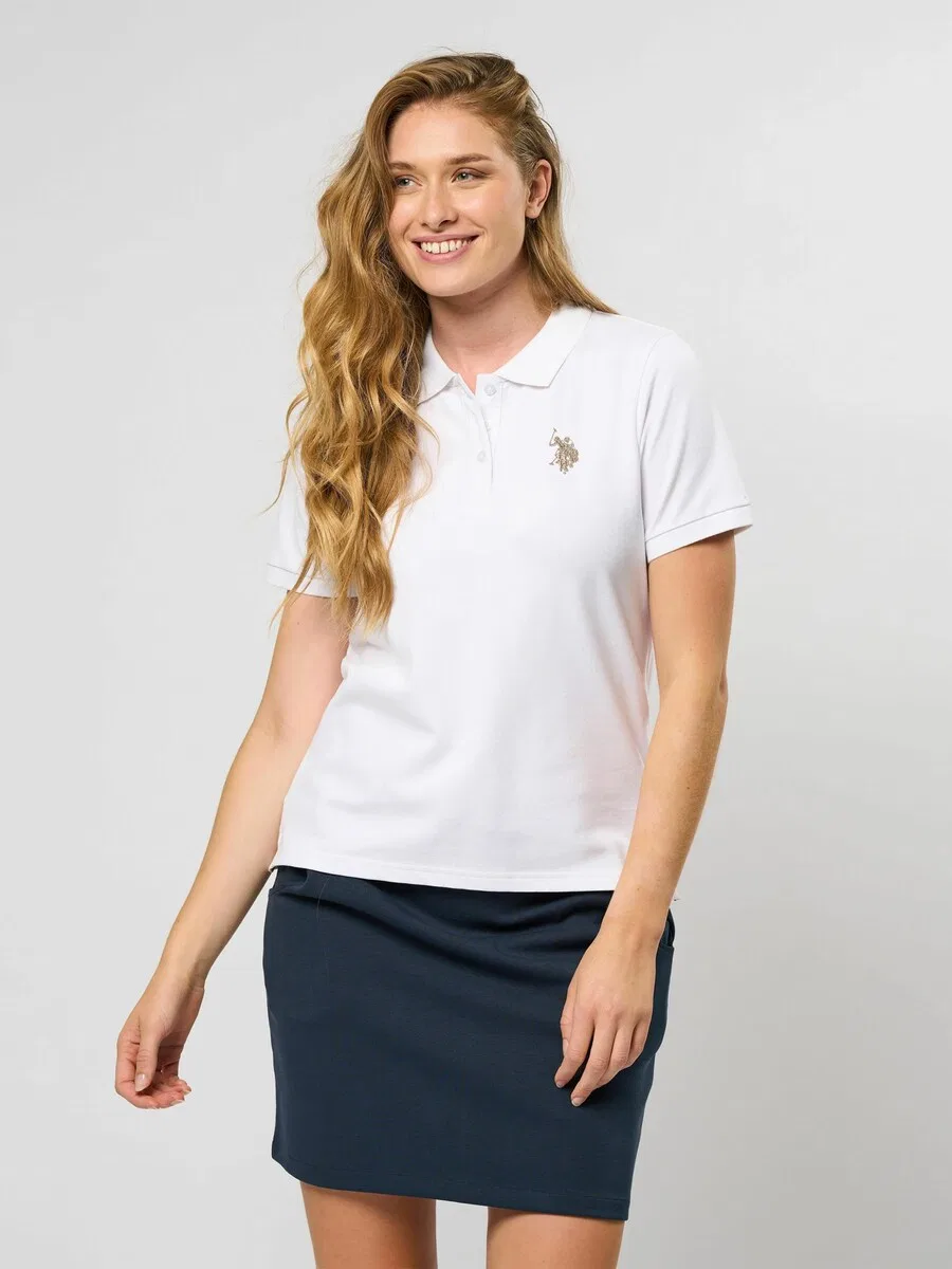 Футболка U.S. Polo Assn. 'UWHariet' белого цвета — фото 3