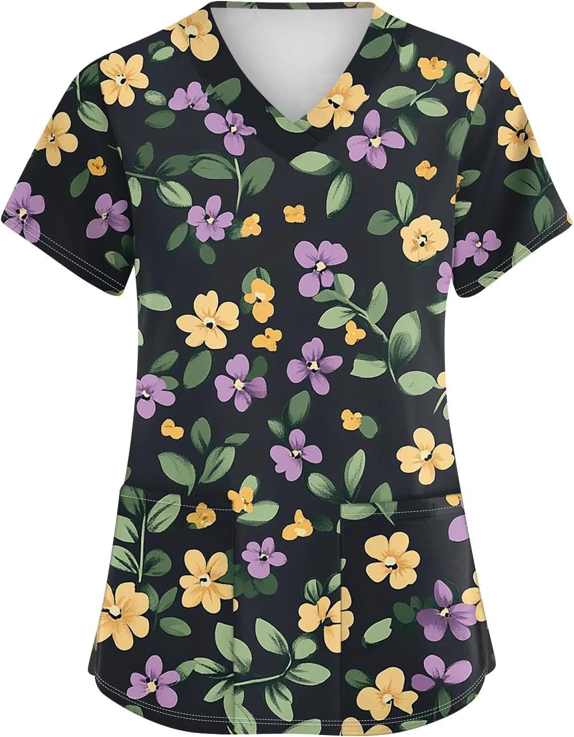 Женская футболка с V-образным вырезом Summer Tops, 1-dunkelgrün